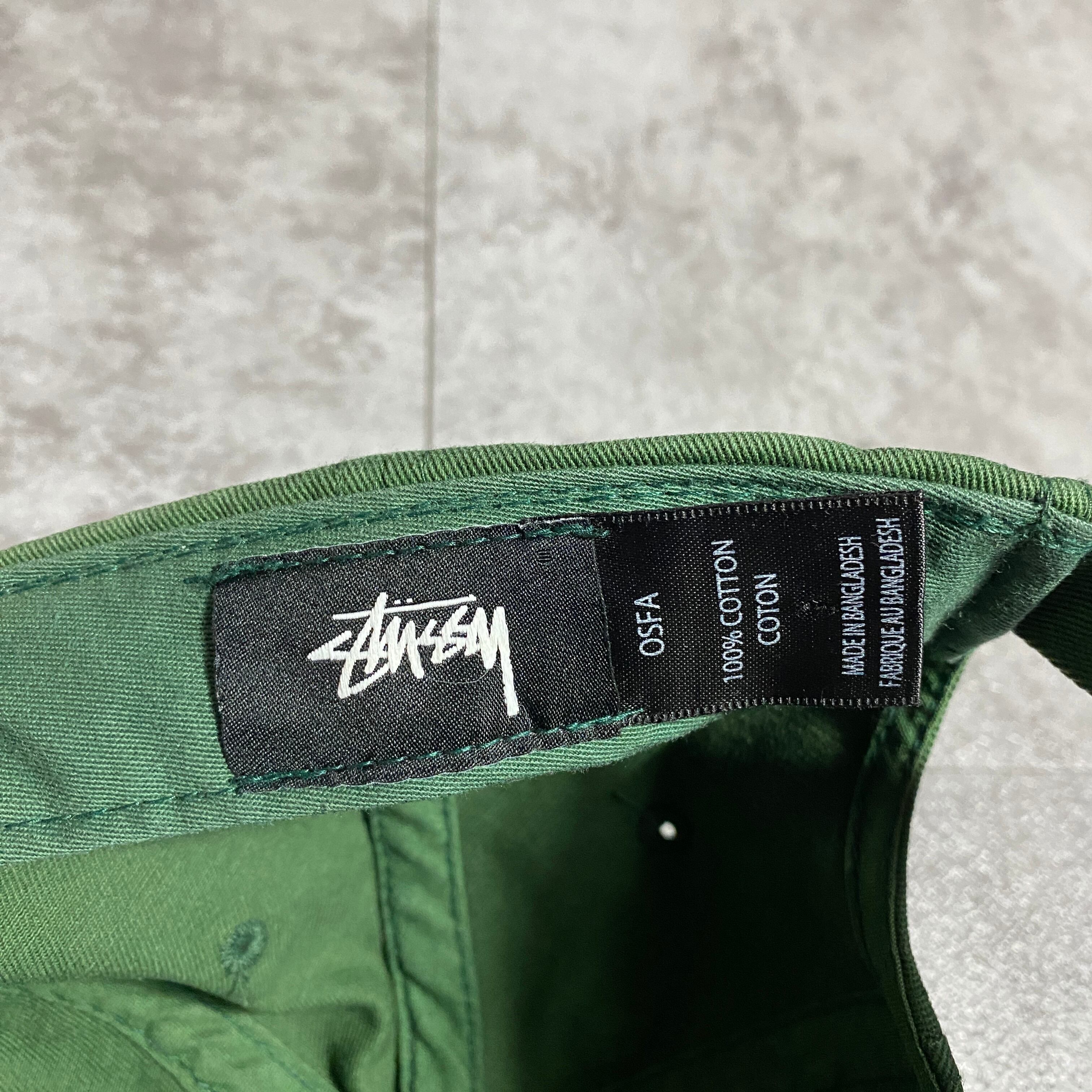 stussy ステューシー ショーンフォント 刺繍ロゴ グリーン 緑 stussy ステューシー ショーンフォント 刺繍ロゴ グリーン 緑