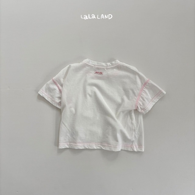 《予約》送料無料【lalaland】Color Stitch T