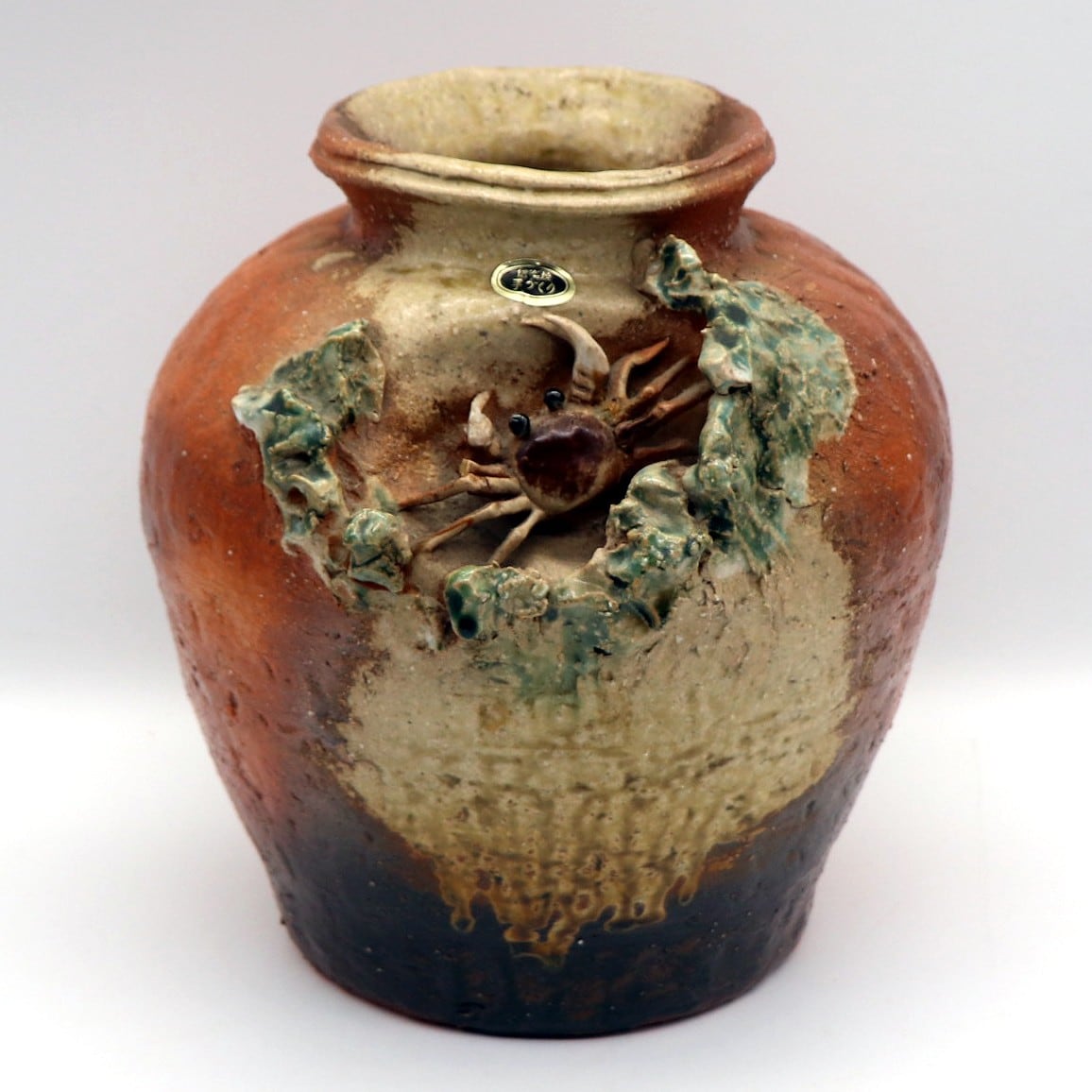 信楽焼・光敬・蟹・花瓶・花器・No.210513-21・梱包サイズ80  