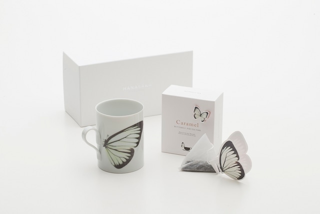 BUTTERFLY  gift set / white&caramel