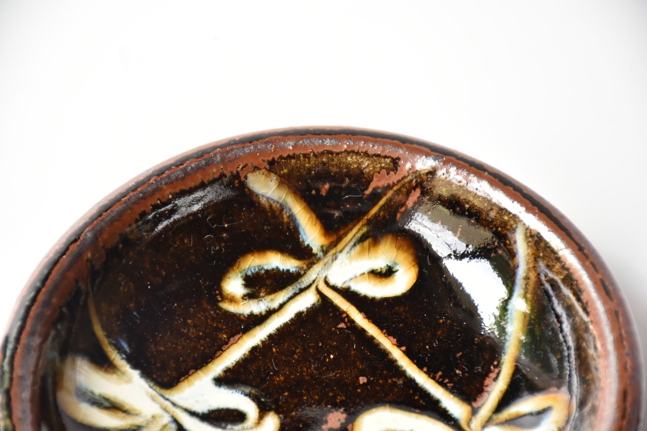 小代焼ふもと窯 / 井上尚之 :  4寸皿 ①