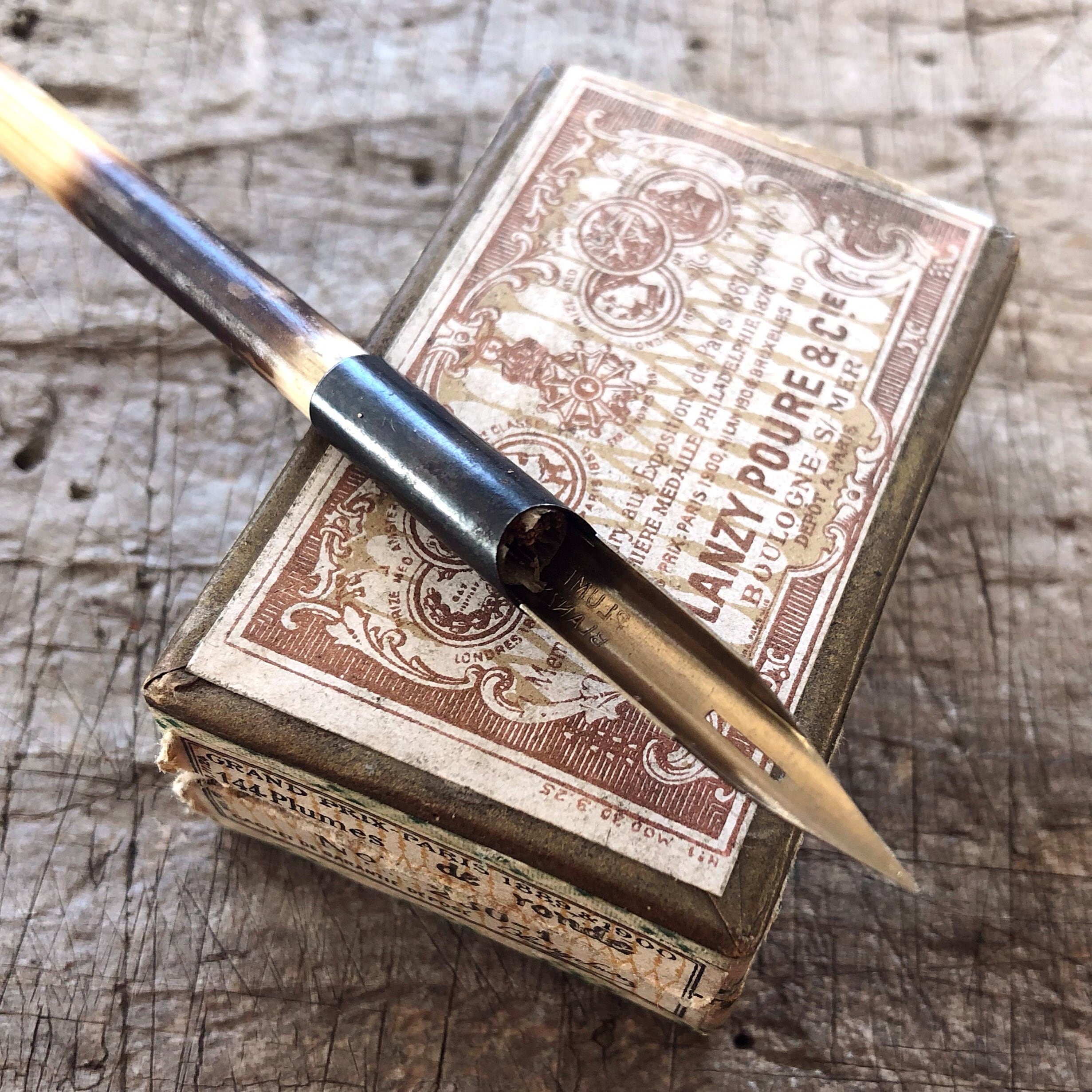 ヤマアラシのペン軸とペン先セット | メルキュール骨董店