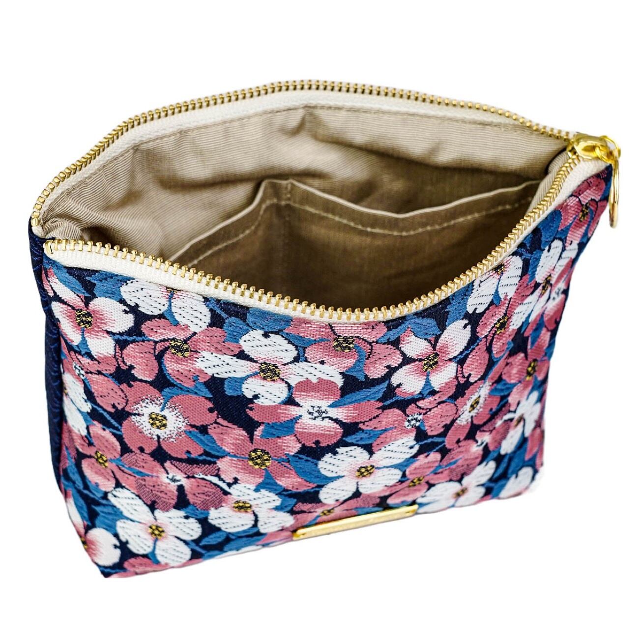 西陣織ポーチL HANAMIZUKI / NPL13 | Tomorrow Fabric