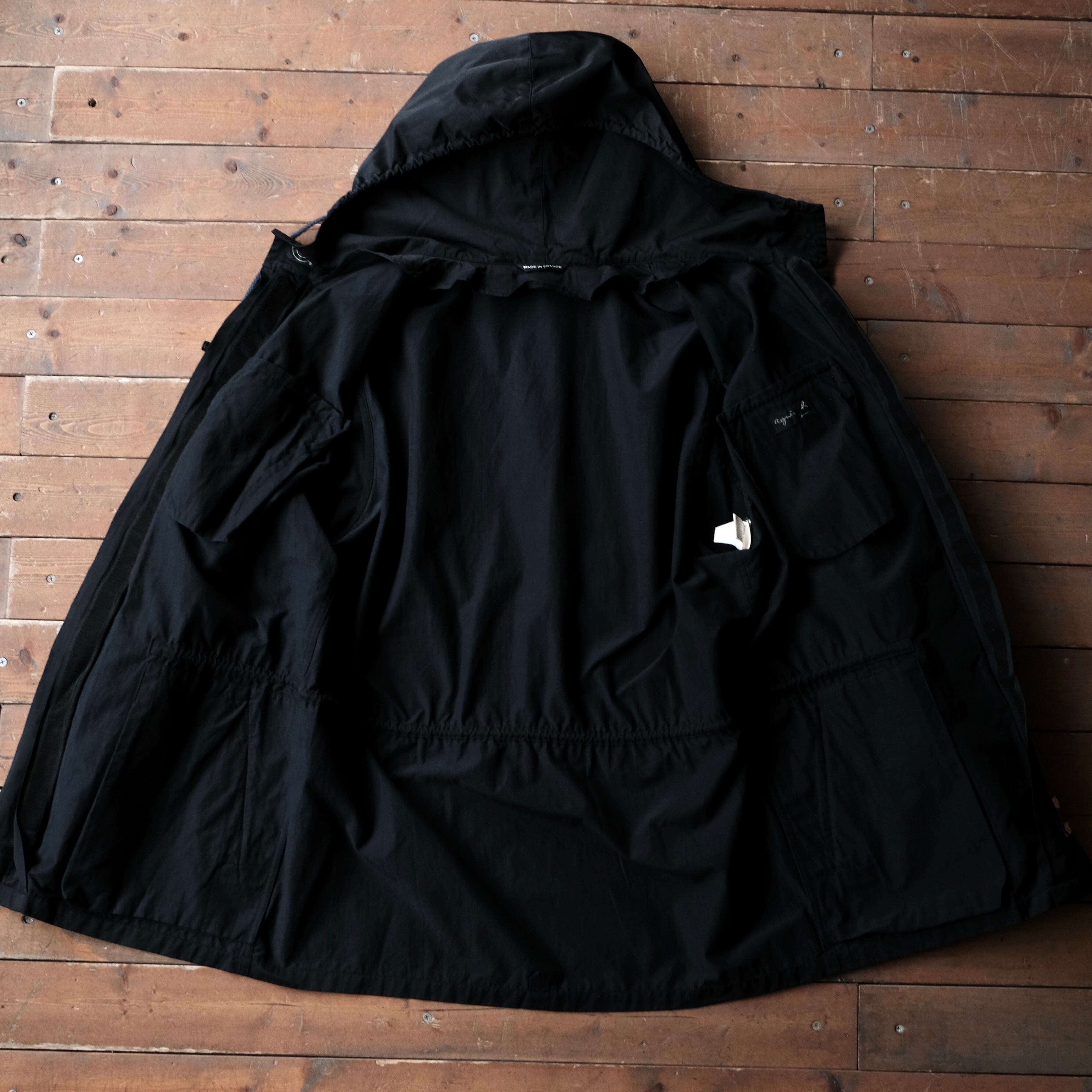 90s agnes b. アニエスベー　モッズコート　ブラック　黒　ミリタリー agnes b. MADE IN FRANCE MODS PARKA | safarionline