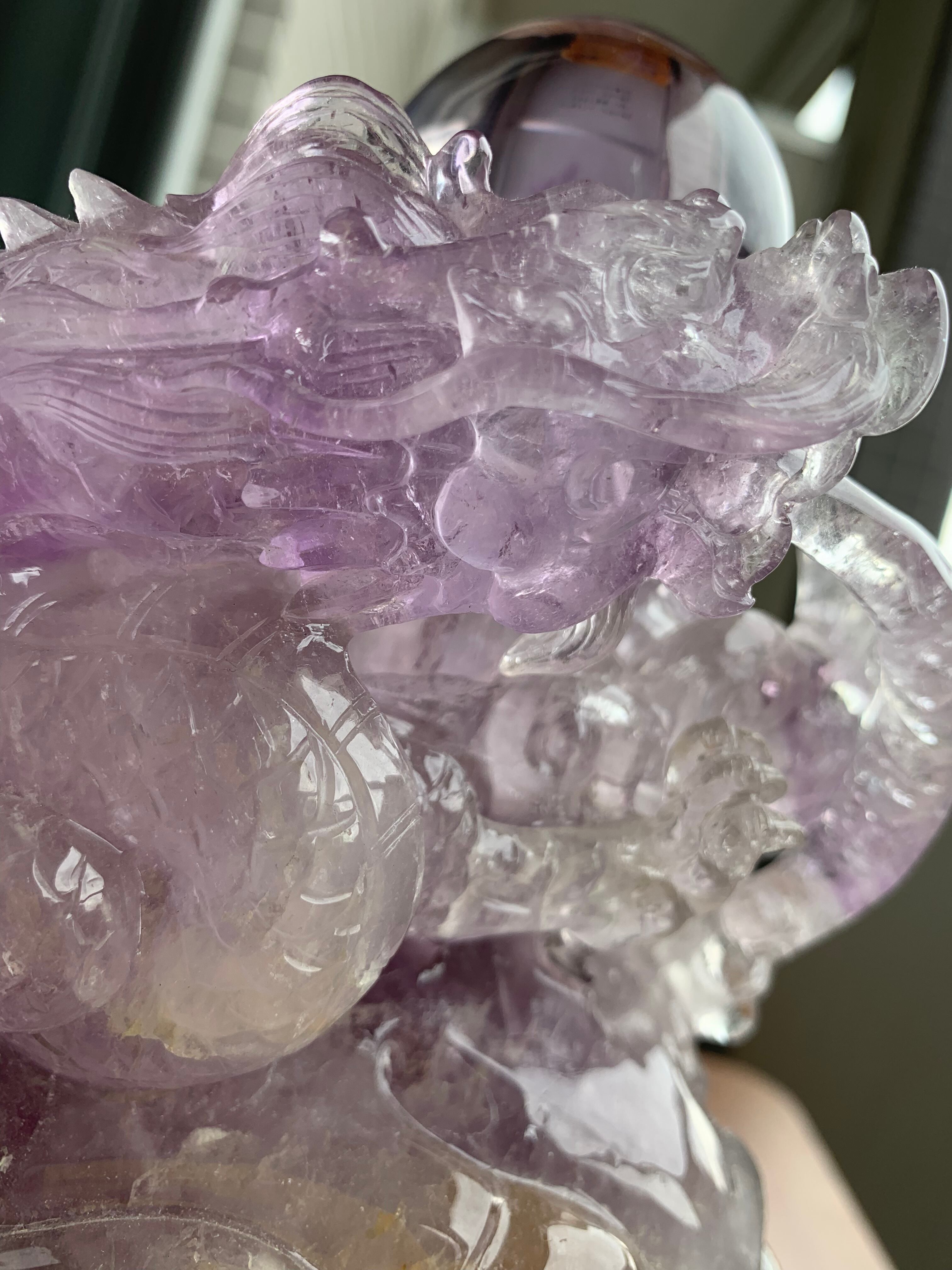 天然 アメジスト 神龍