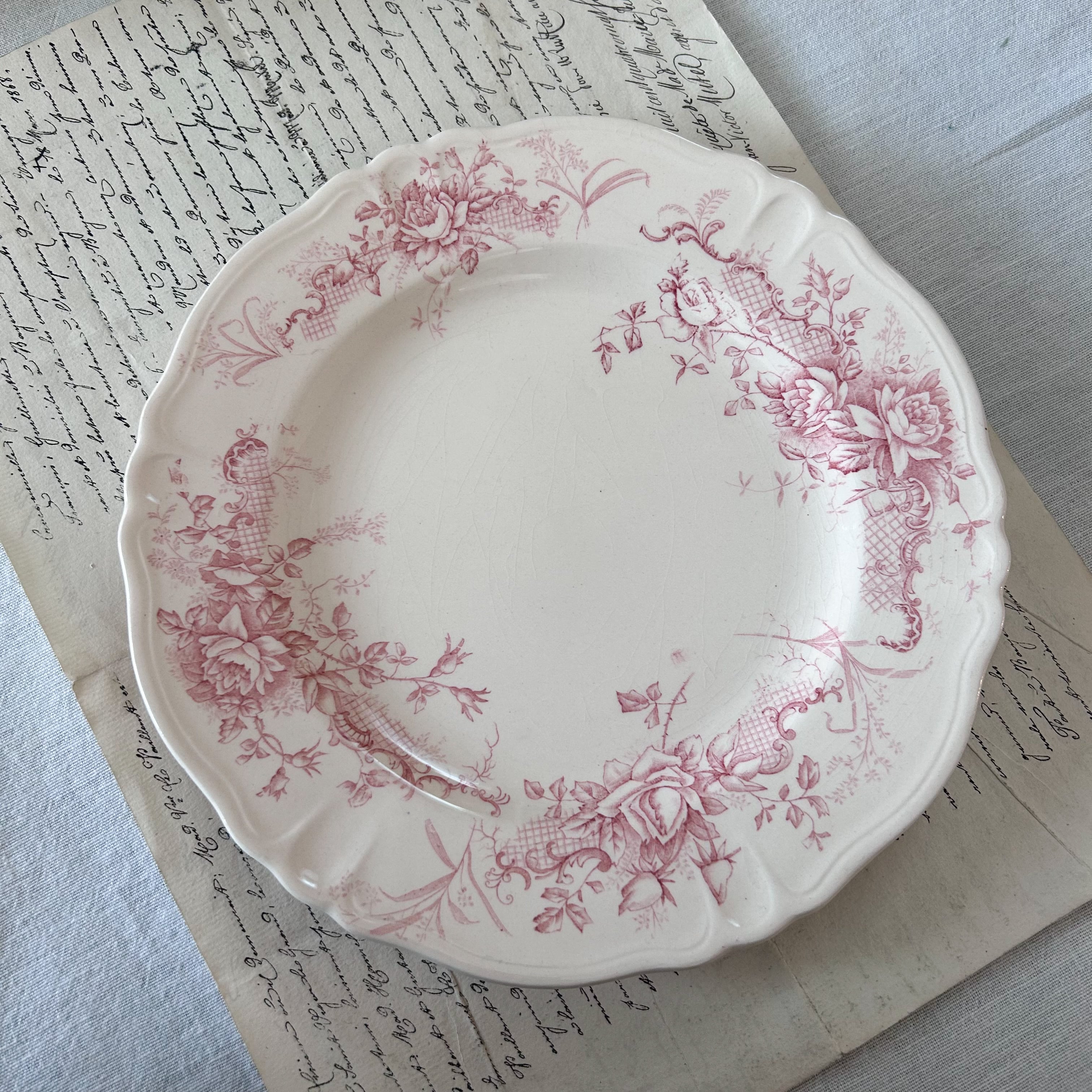 フランスアンティーク】 Badonviller（バドンヴィレ） JASMIN プレート