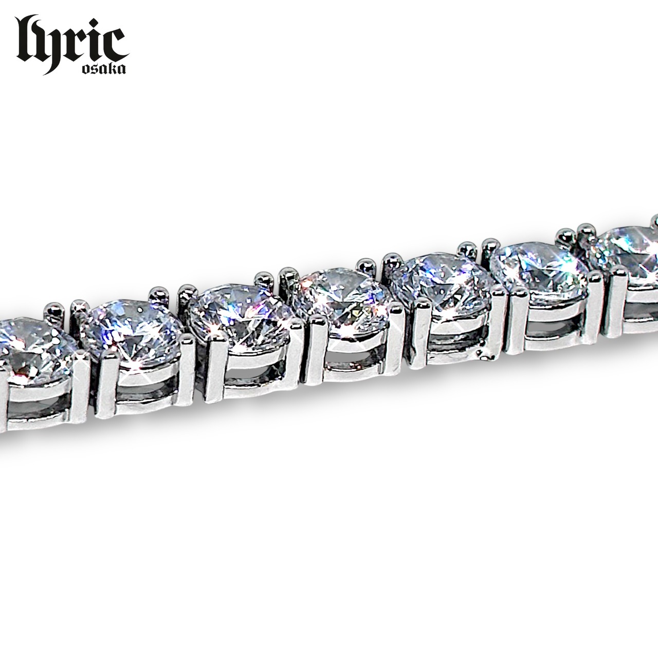 5mm 45cm luxury tennis necklace silver