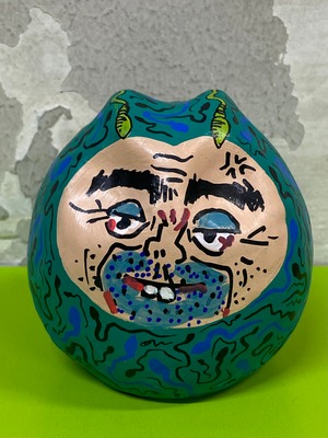 福ロウだるま「定吉タイプ」緑