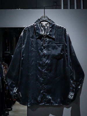【add (C) vintage】Metallic Silver Color Vintage Loose Shirt Jacket