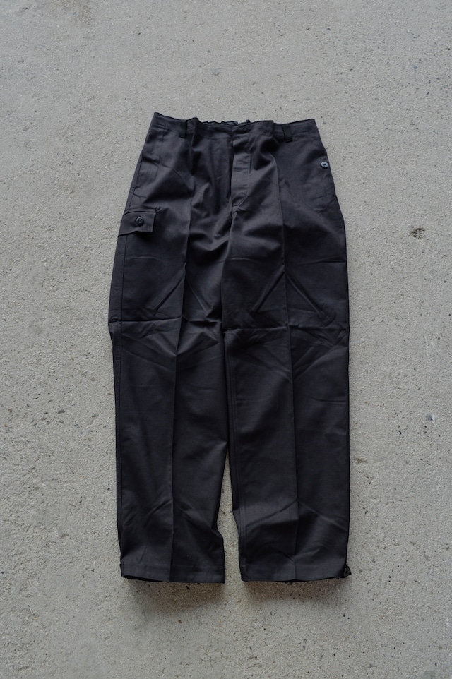 East German Army 80s Custom Dyed Black Dead Stock Fade Black Work Trouser 東ドイツ軍 1980年代 ワークトラウザー