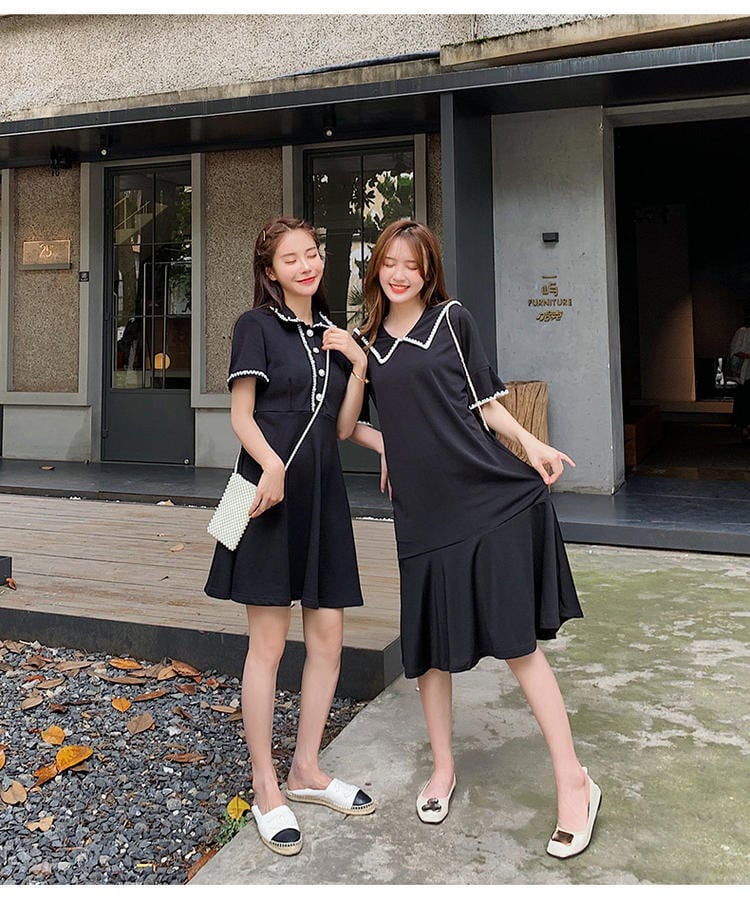 新品 カラーブラックシフォン 韓国 オルチャン K-POP アイドル