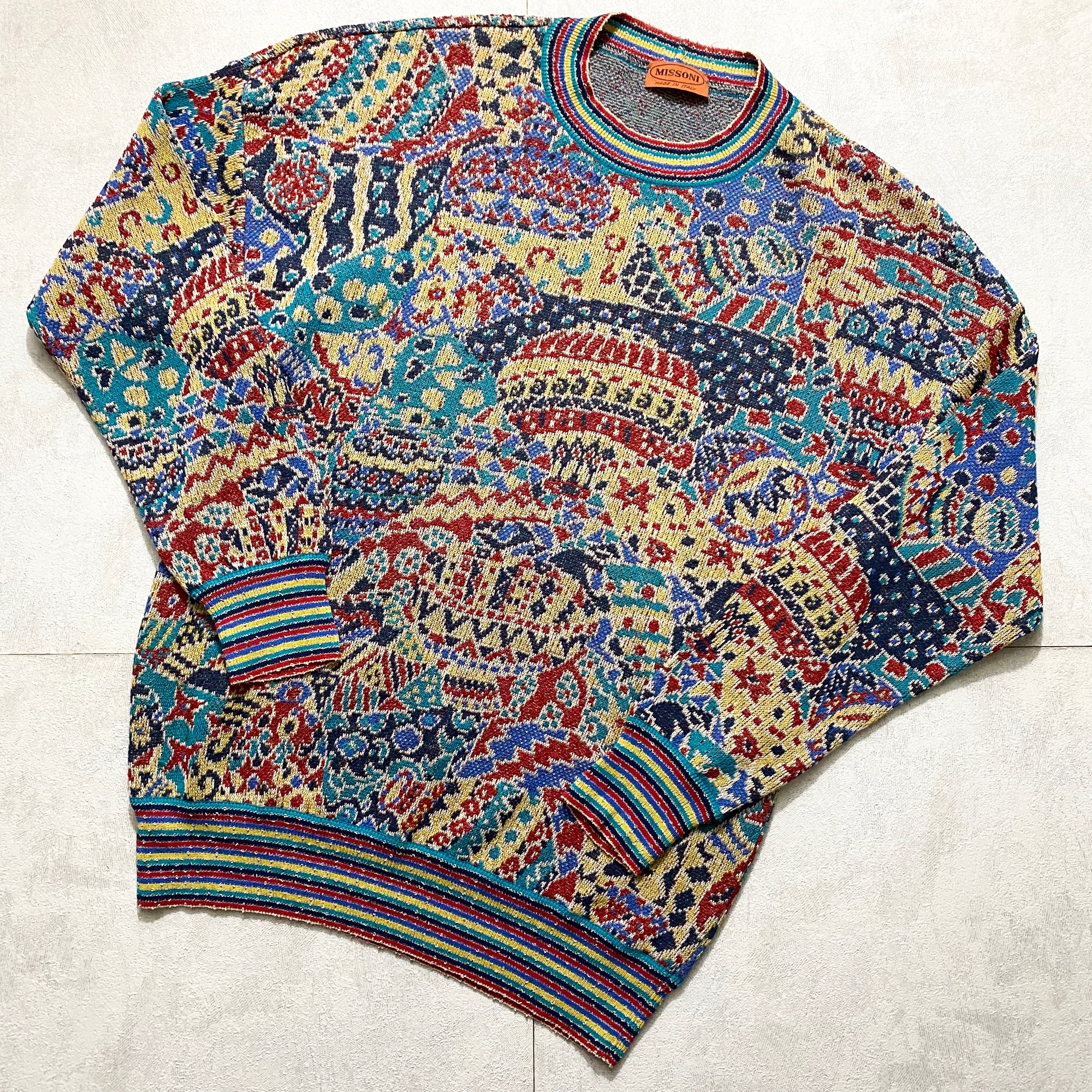 vintage MISSONI multi color knit sweater | NOIR ONLINE