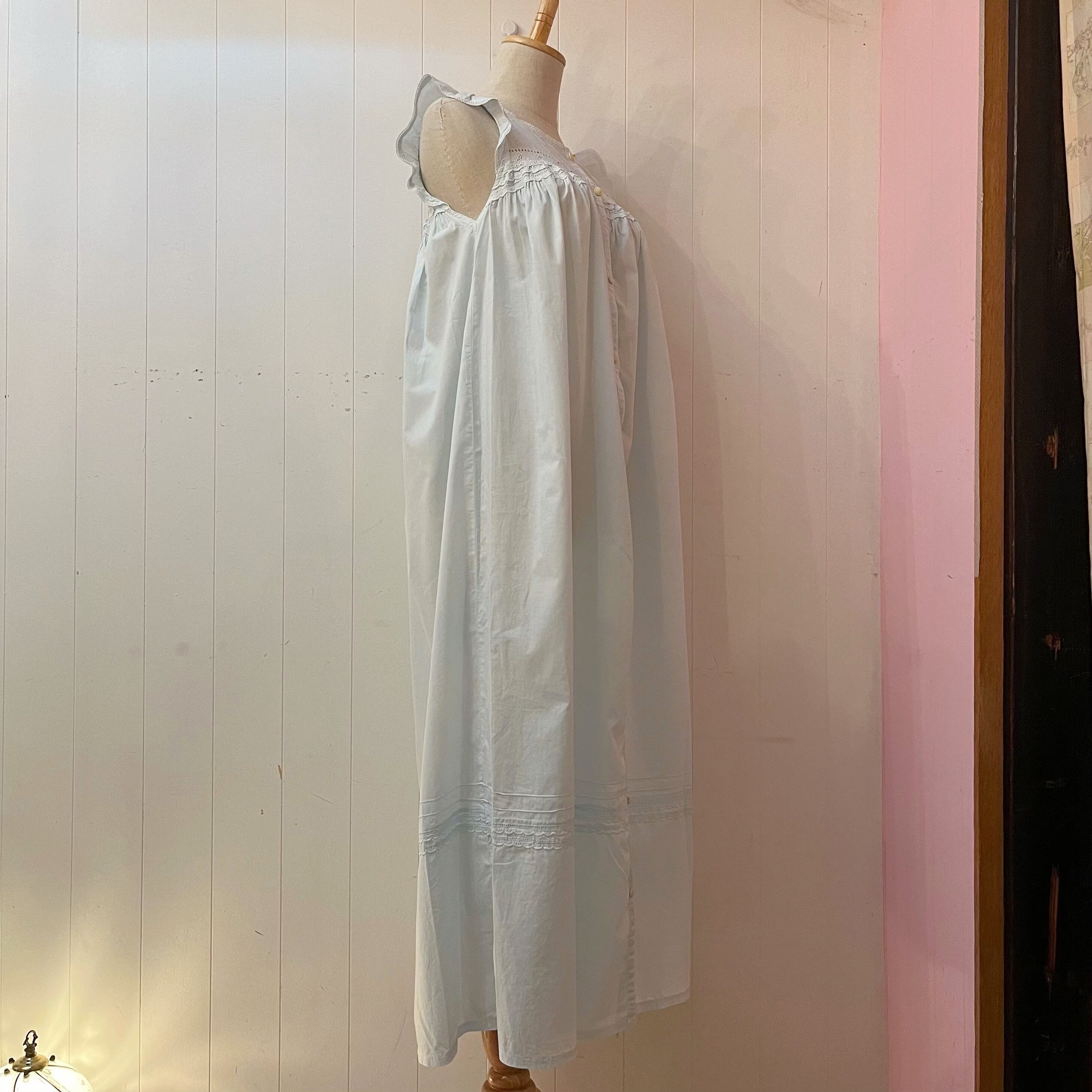 light blue sleeve less one-piece