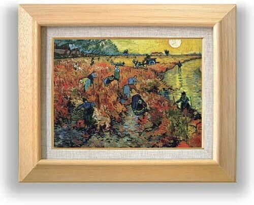 直筆仕上げ油絵【ゴッホ】 赤い葡萄畑 F4 絵画 アート インテリア 風景 