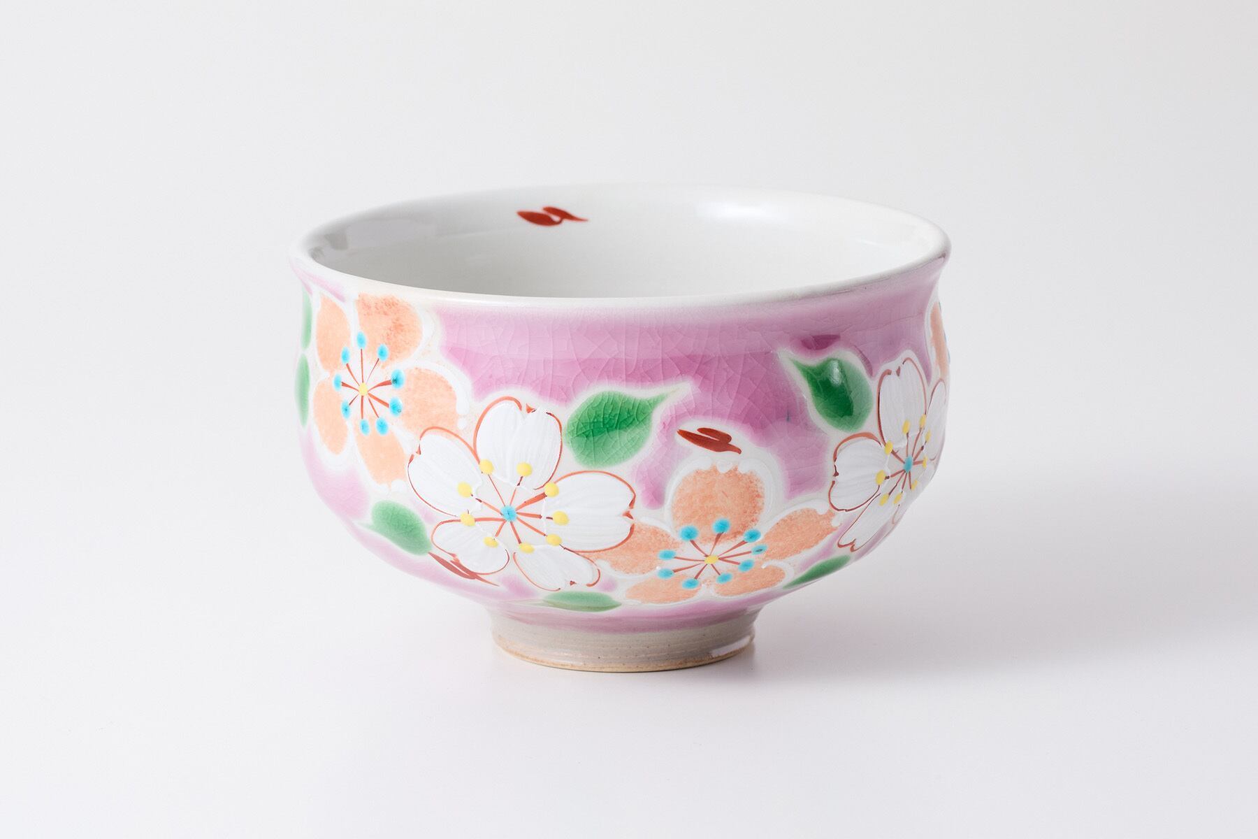 抹茶碗 彩日和ピンク
