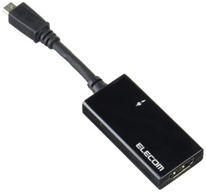 【新着特価】ELECOM MHL変換アダプタ Galaxy非対応 DH-MHLAD01BK