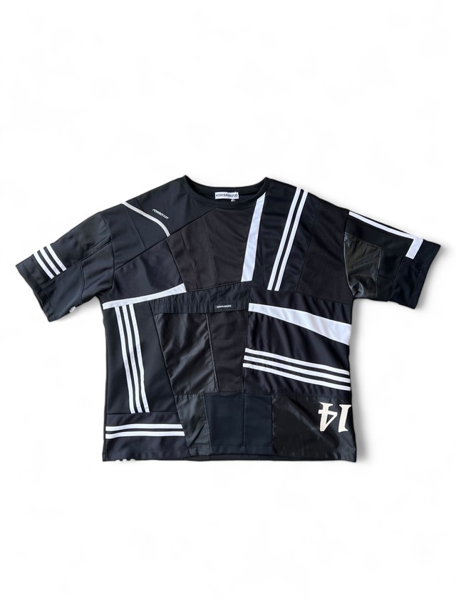 【KOH ISHIGURO】【オーダーのみ】"再構築" REMAKE big silhouette LINE patchwork T-shirts