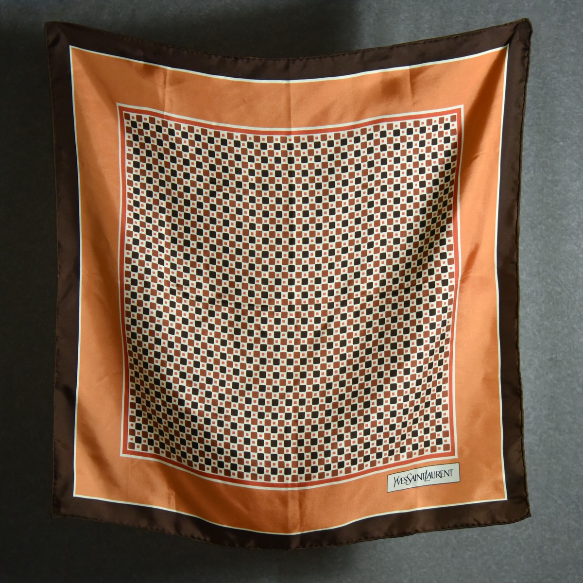 Yves Saint Laurent Vintage Silk Scarf イヴ・サンローラン シルク 