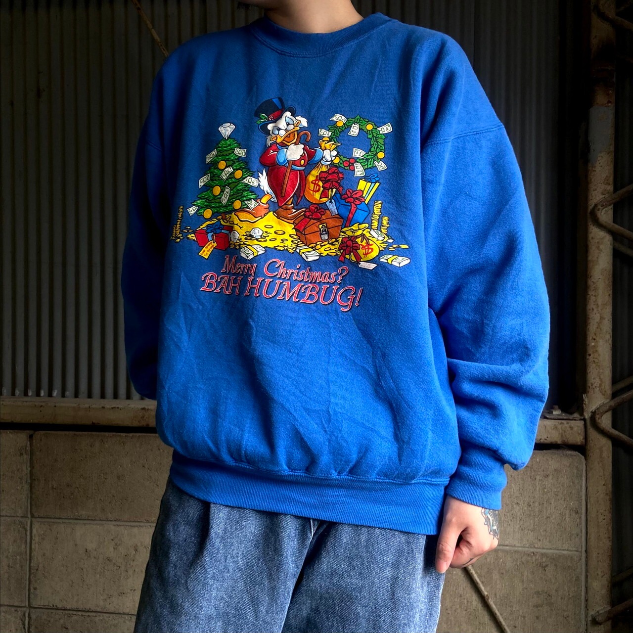 90年代 USA製 ディズニー ドナルドダック キャラクタープリント 