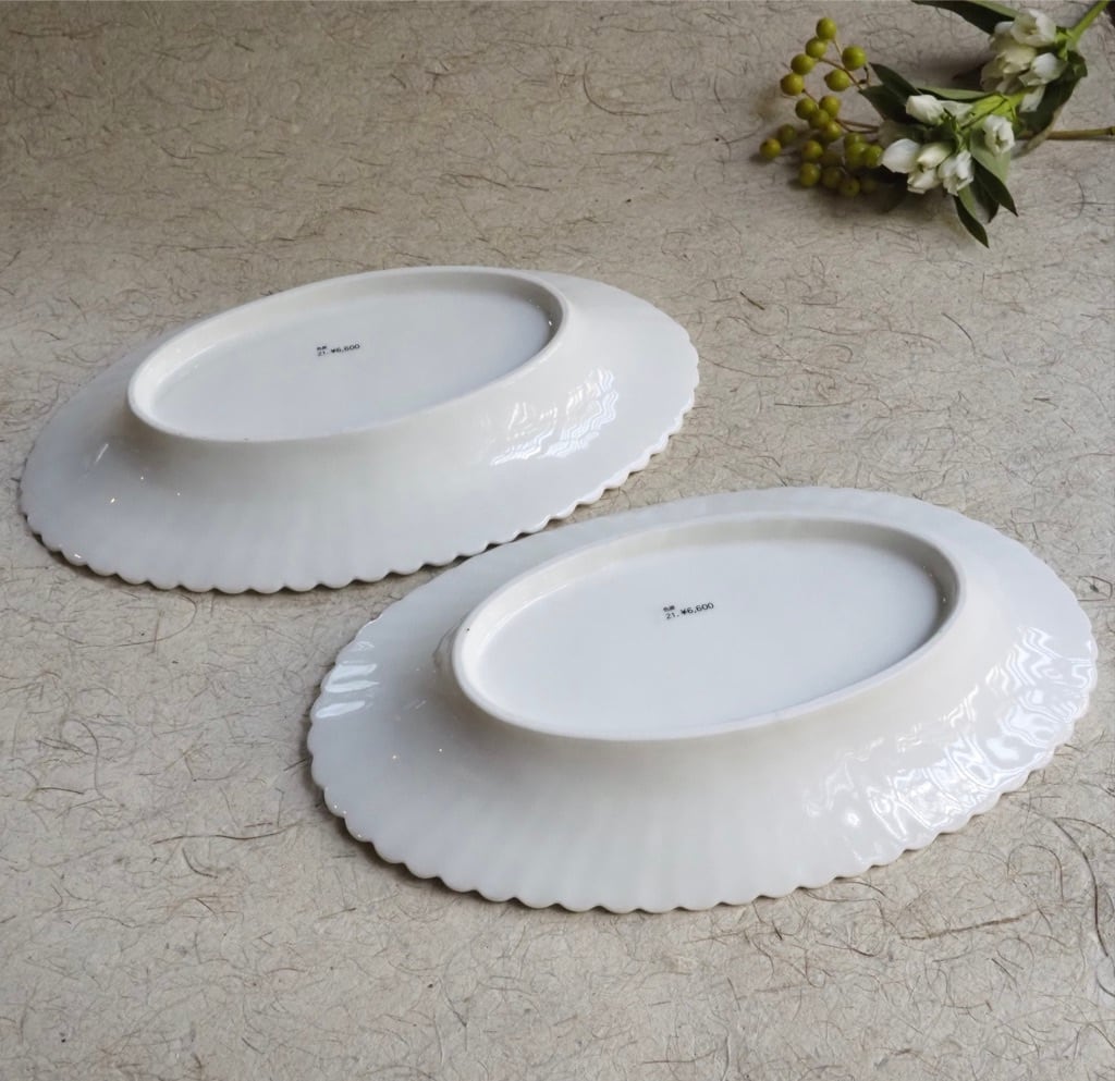 色原 昌希/白磁 オーバル皿