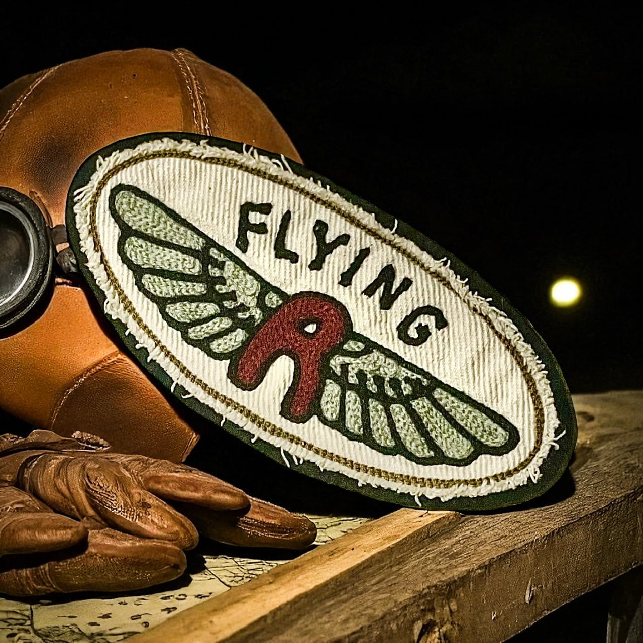 FLYING「R」” PATCH チェーンステッチワッペン | 【RIOTT/ライオット】