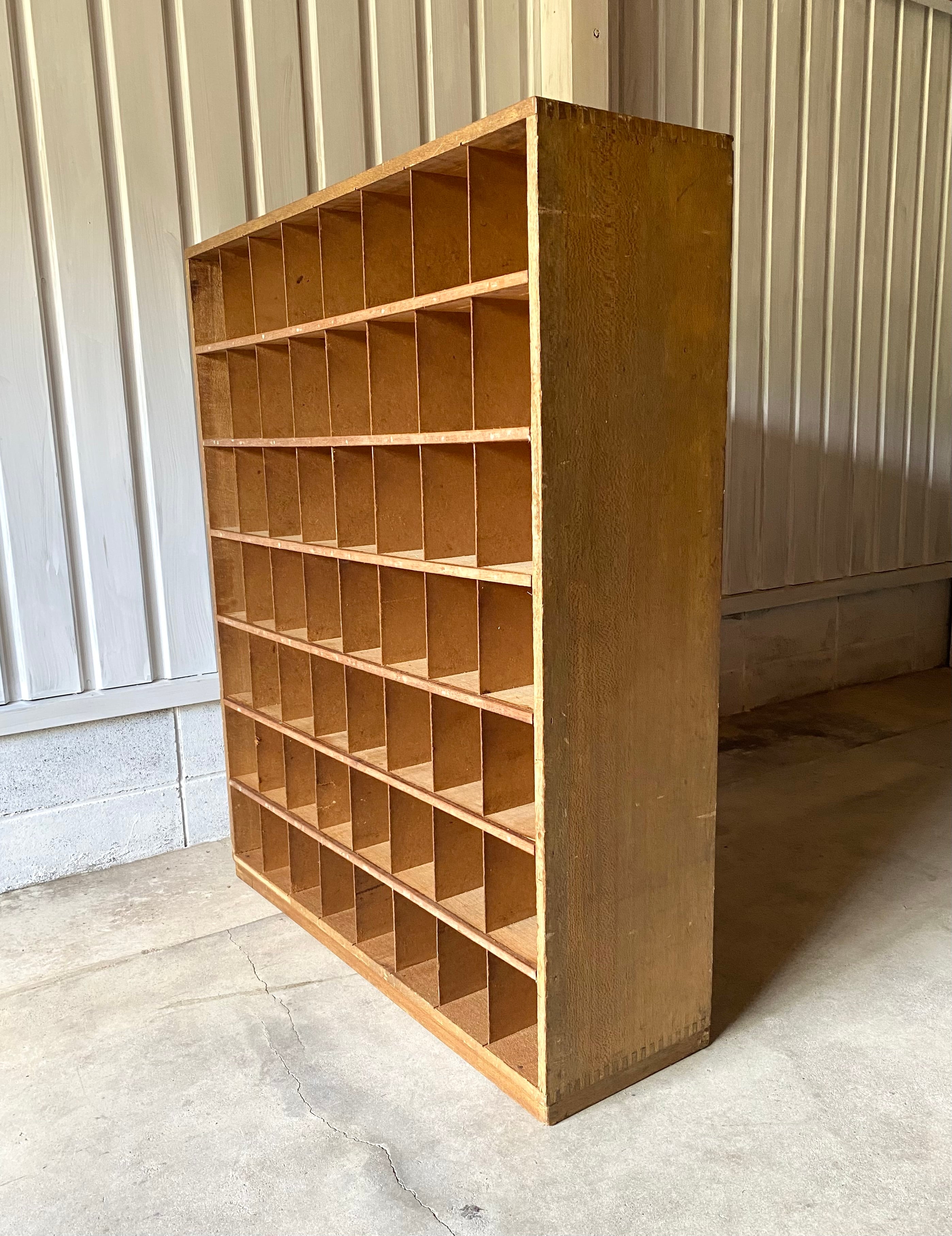 古道具 古木のマス棚