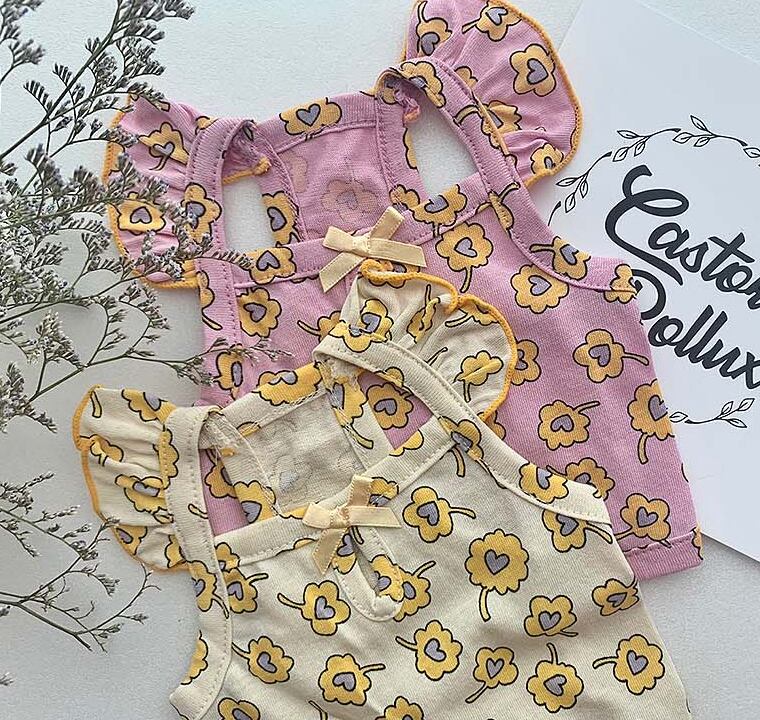 heart clover crop top XS ~ XL 3color  /  犬服 春夏 新作 Tシャツ ドッグウェア ショート丈 袖なし 小型犬 中型犬 トップス 涼しい お揃い クロップド花柄 top129