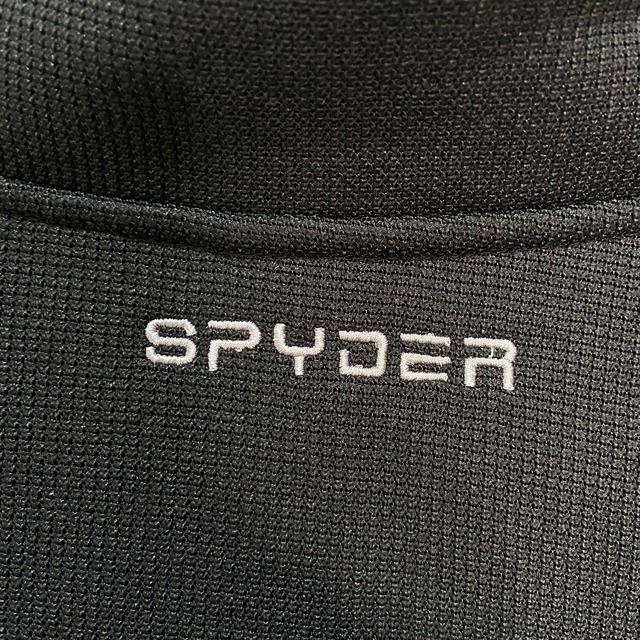 SPYDER フルジップニットフリースジャケット テック系ファッション 黒 L