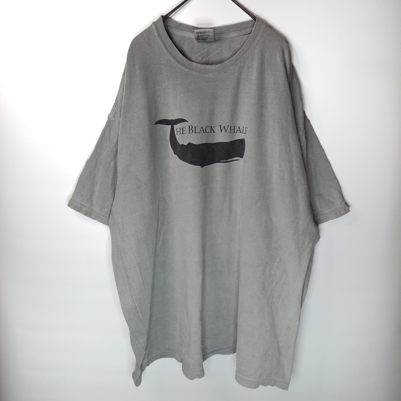 COMFORT COLORS　プリントT　オーバーサイズ　くじら　グレー　XXL