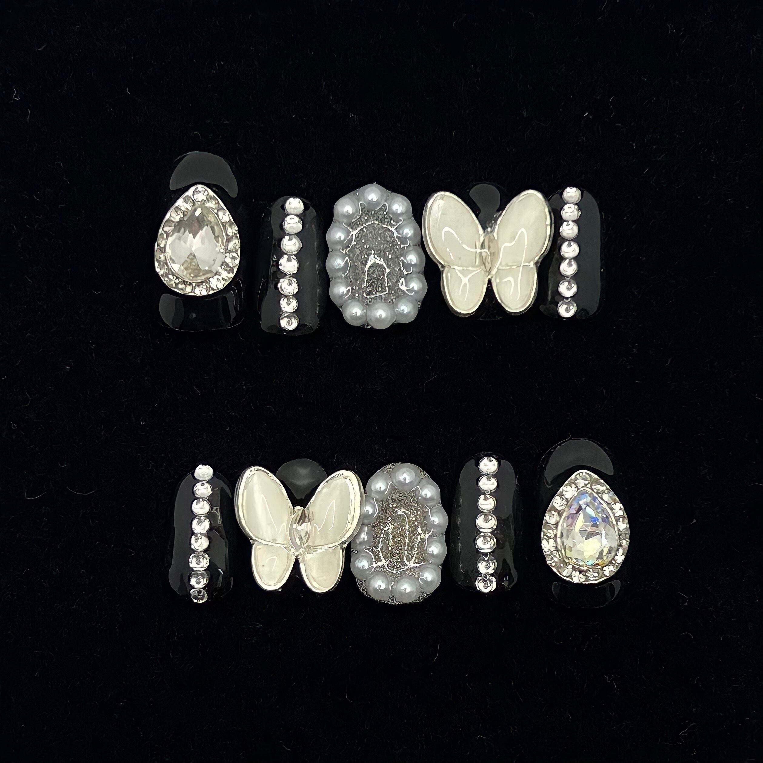 Black Pearl Butterfly Design