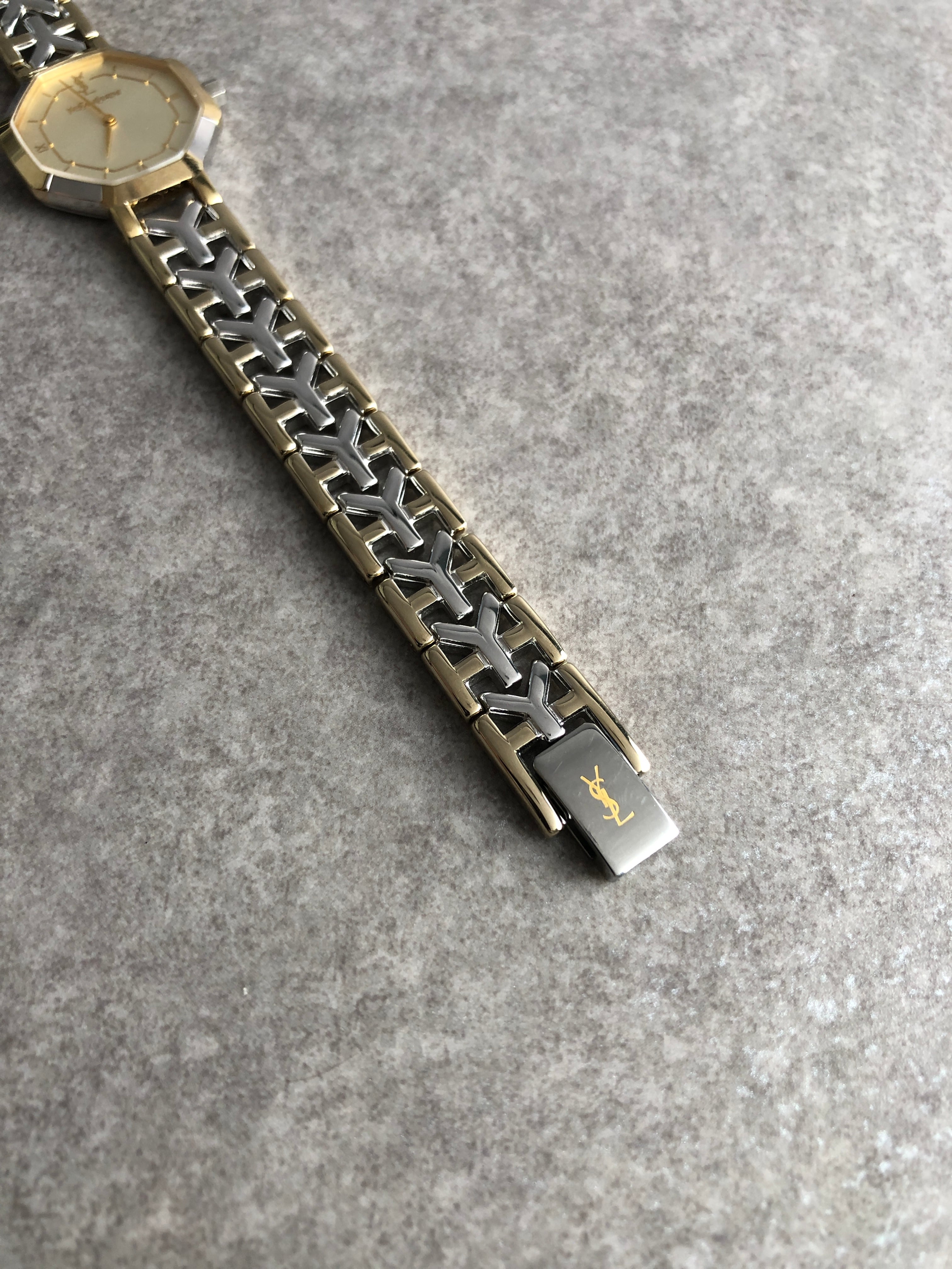 Yves Saint Laurent イヴ・サンローラン 腕時計 ゴールド シルバー