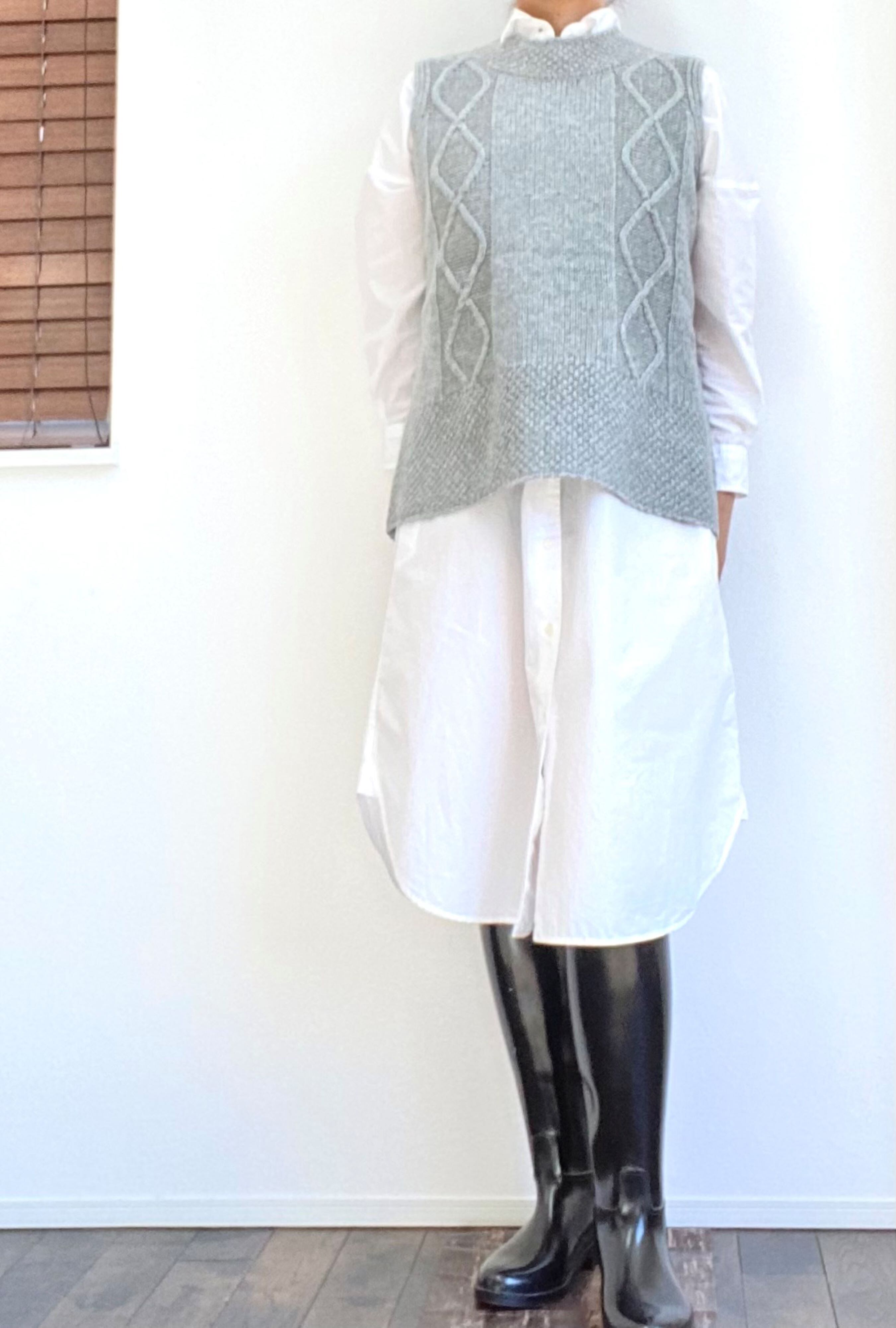 シェットランドウール ケーブル編ベスト | Doux robe