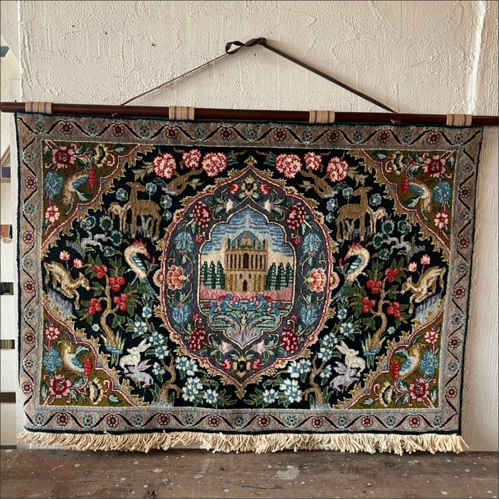 ヴィンテージ オリエンタル モチーフ ウール タペストリー】 | ALL