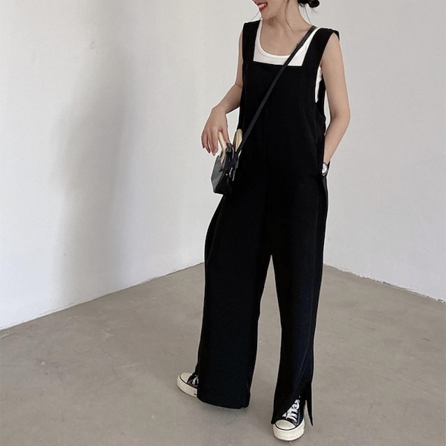 slit hem overalls