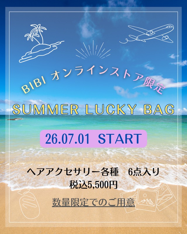 【オンライン限定品】SUMMER LUCKY BAG　ヘアーアクセサリー６点入り
