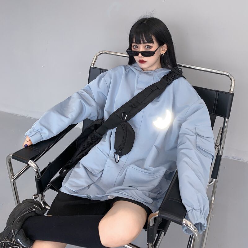 ジャケット スプリングオータムルーズフード 大きめサイズ 春物 秋物 ケッペル62439211266