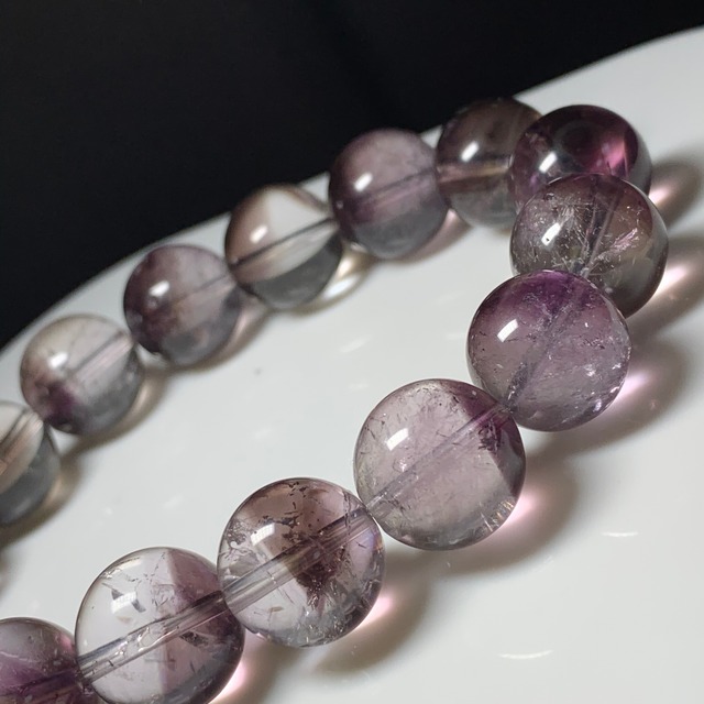 スモーキーアメジストエレスチャルブレスレット