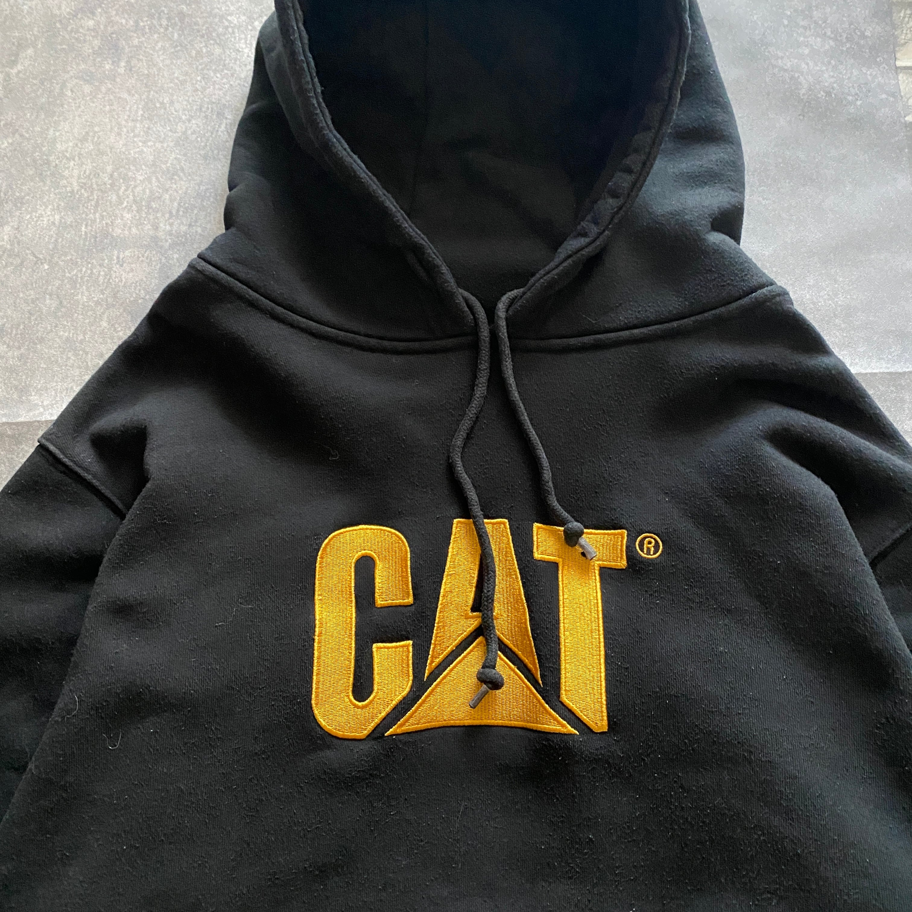 【XLサイズ】CAT キャタピラー　刺繍デカロゴ　スウェット　パーカー
