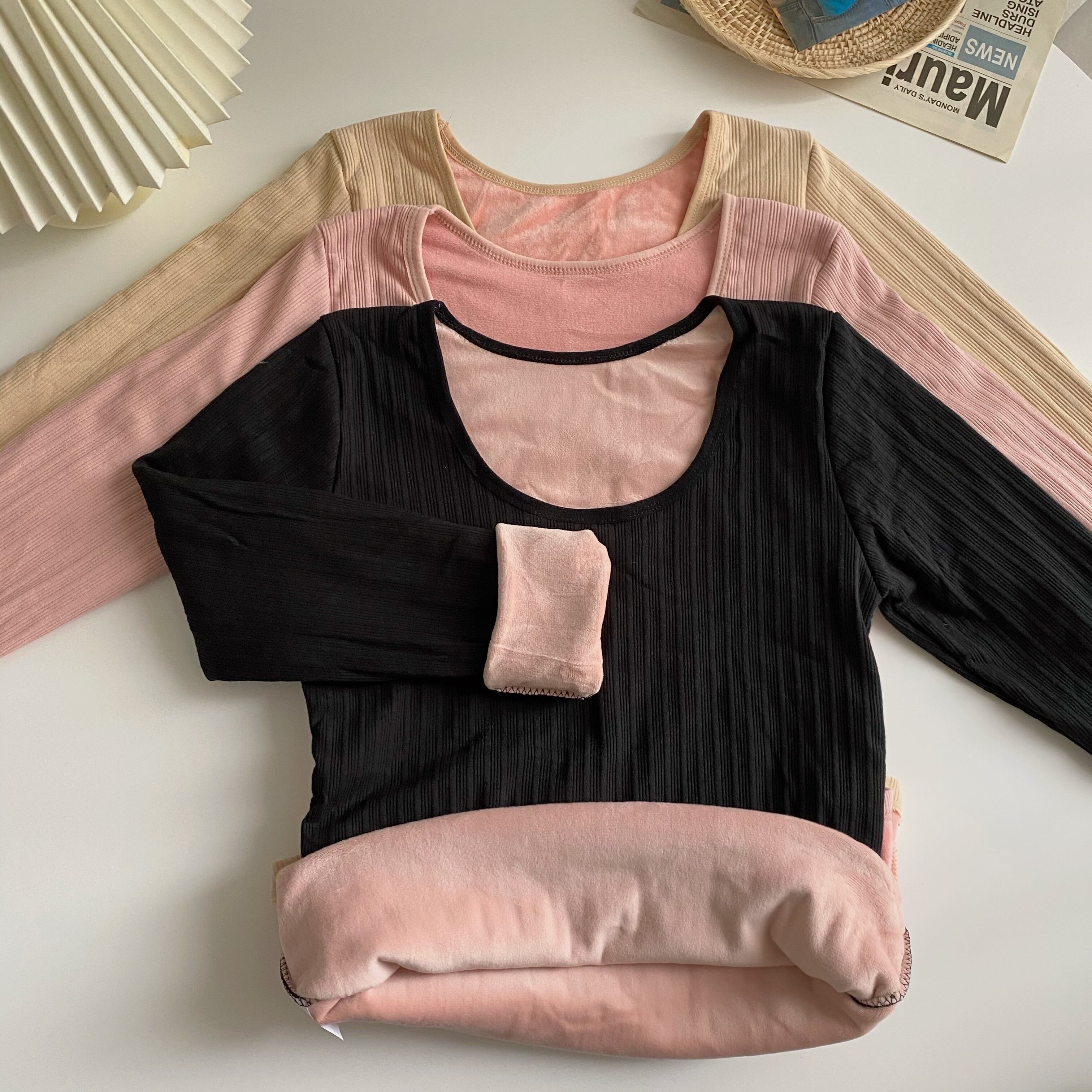 Tシャツ シャツ レディースオータムウィンタースタイルベルベット ロング 秋物 冬物 1号婦人12094567210