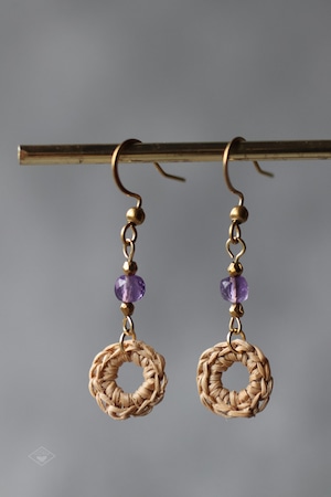 rin.アメジスト 月桃/アダン ピアス