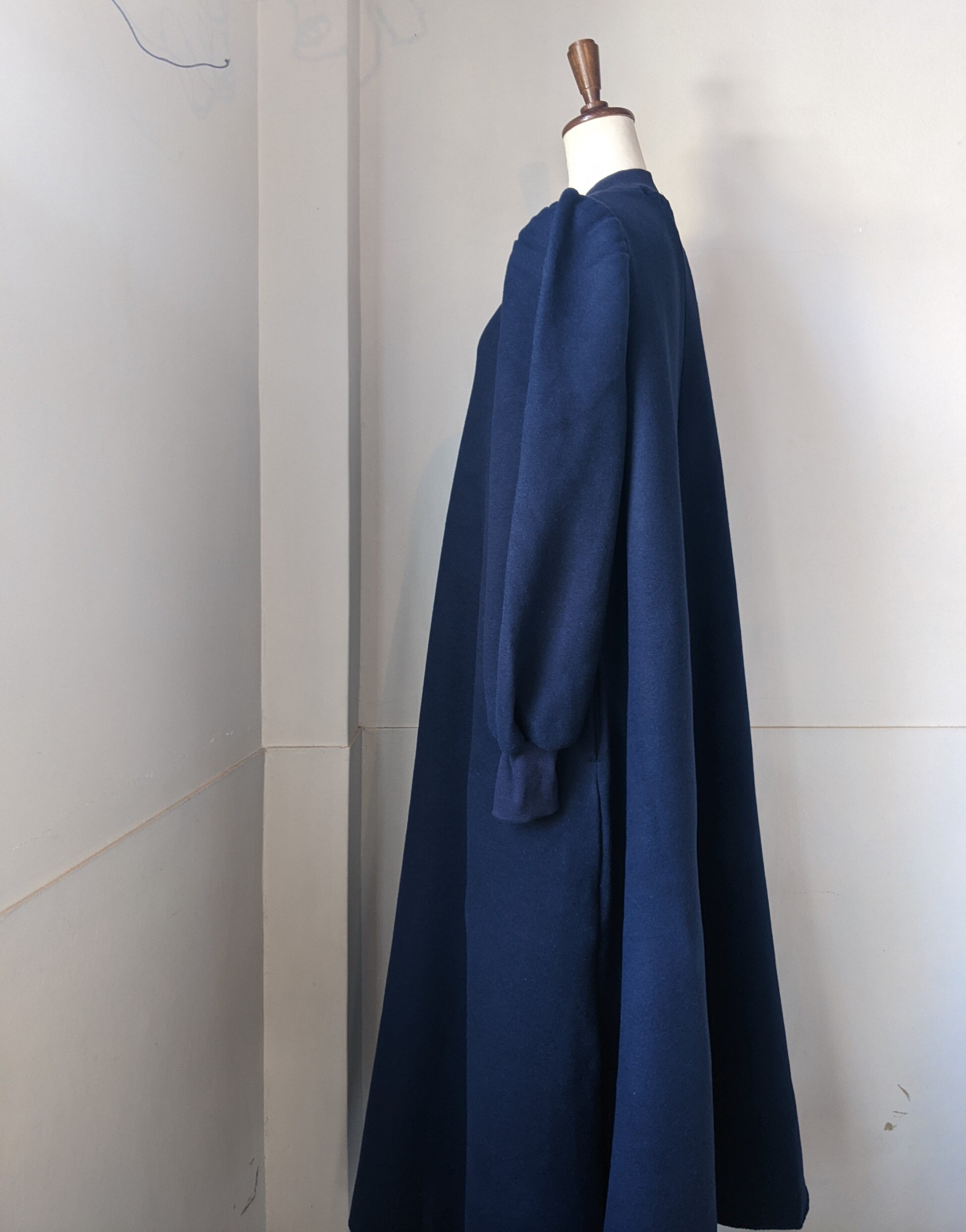 ［ oto ］オト / Tencel Cotton Fleece Maxi Onepiece / Navy