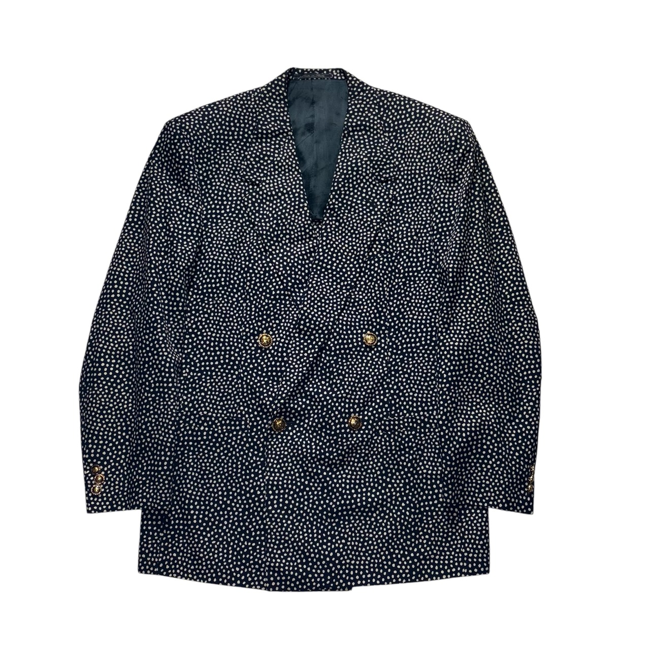 vintage GIANNI VERSACE dot pattern cotton tailored jacket
