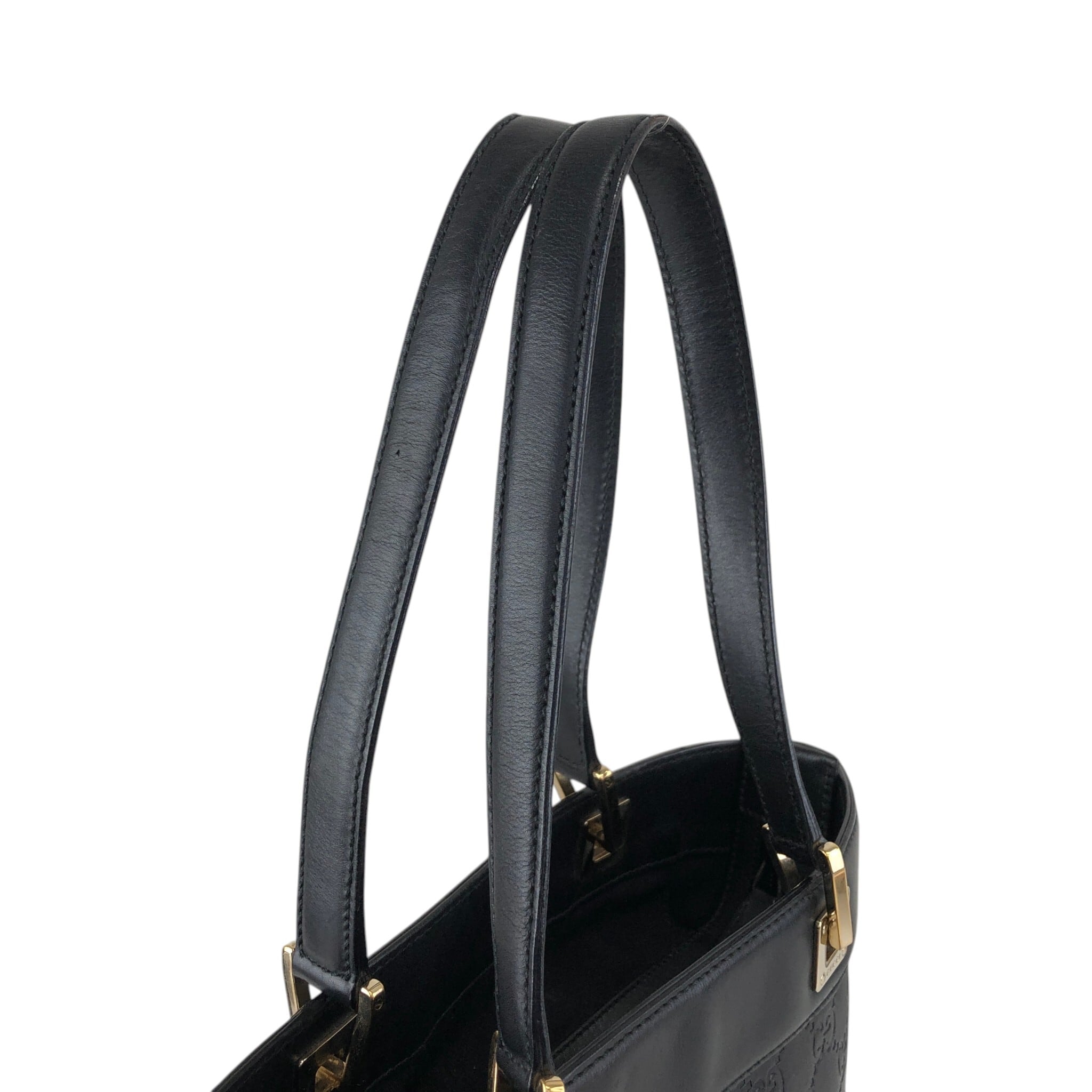 GUCCI グッチ グッチシマ トートバッグ ブラック レザー 145994
