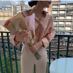 トップス シャツ ミディアム丈 袖あり 長袖 襟付き ストレート 薄手 かわいい 大人可愛い きれいめ シンプル カジュアル おしゃれ 大人女子 こなれ感 ラフ ラブリー キュート 個性的 エレガント 無地 春 秋 10代 20代 レディース 女性用 オフィス ビジネス OL 通勤 学生 通学 デート お出かけ 女子会 お泊まり 休日 イベント リゾート 旅行 着回し 普段使い ファッション コーデ スタイル プレゼント ギフト サイズ S M L XL ゆったり 色展開 ピンク