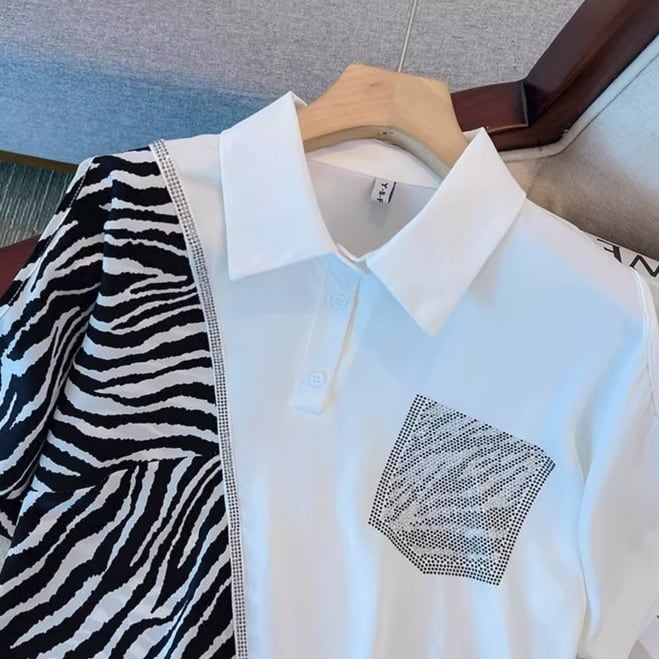 ゼブラ柄ハーフカジュアルシャツ (Z_024) | ANIGARA