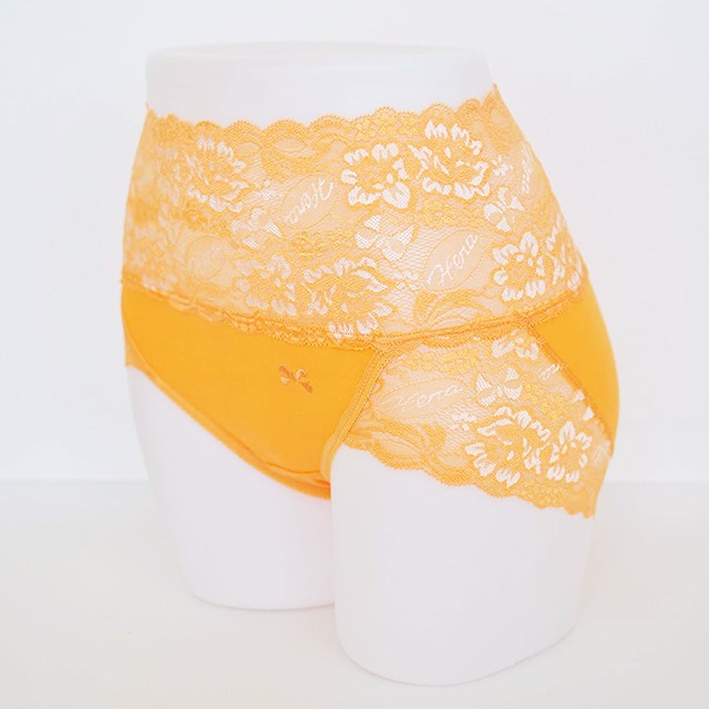 レースS～Lサイズ「オレンジ」立体構造 綿素材