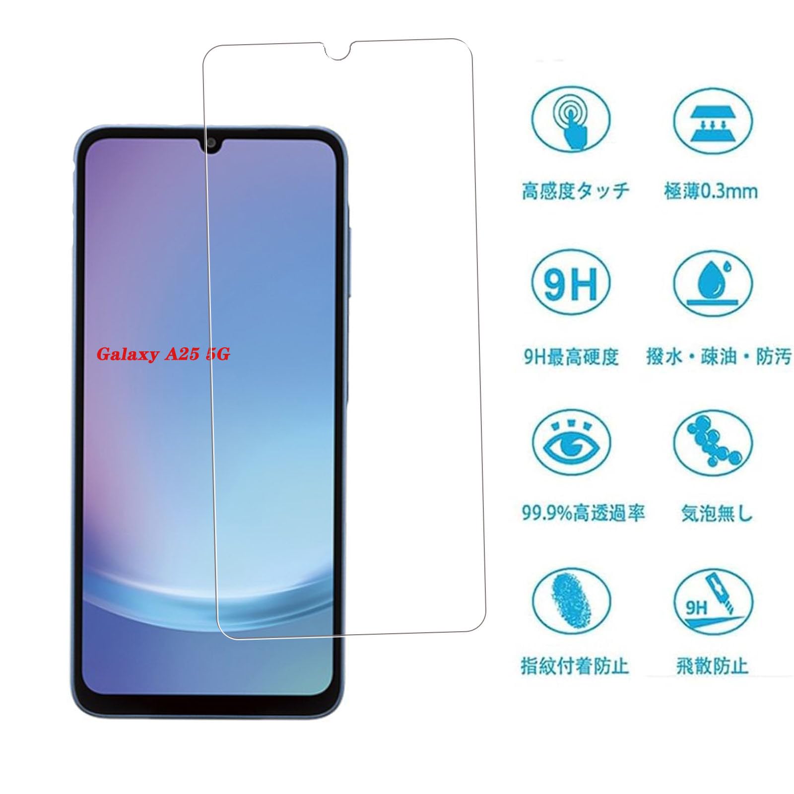 1+1枚セット】対応 Galaxy A25 5G 用の ケース + ガラスフィルム