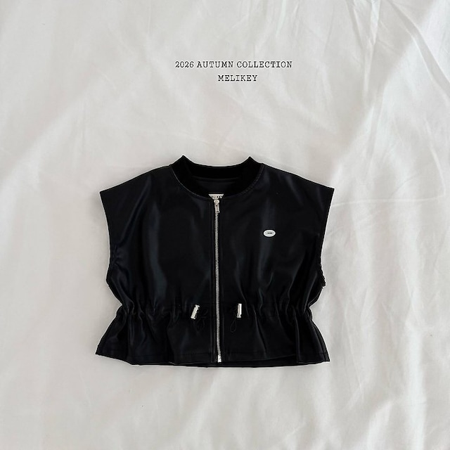 【取寄】melikey|string leather vest|ストリングレザーベスト|XS-JM|kids&jr|26 autumn