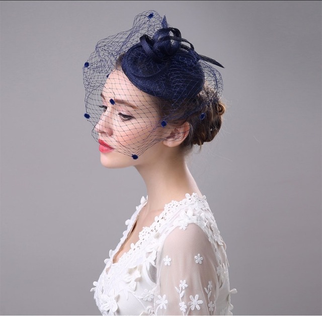【新春セール】[Ever Fairy] ウェディングハット 帽子 レディース ヘッドドレス 髪飾り 欧風 チュール付き パーティー イベント 結婚式 カクテルハット
