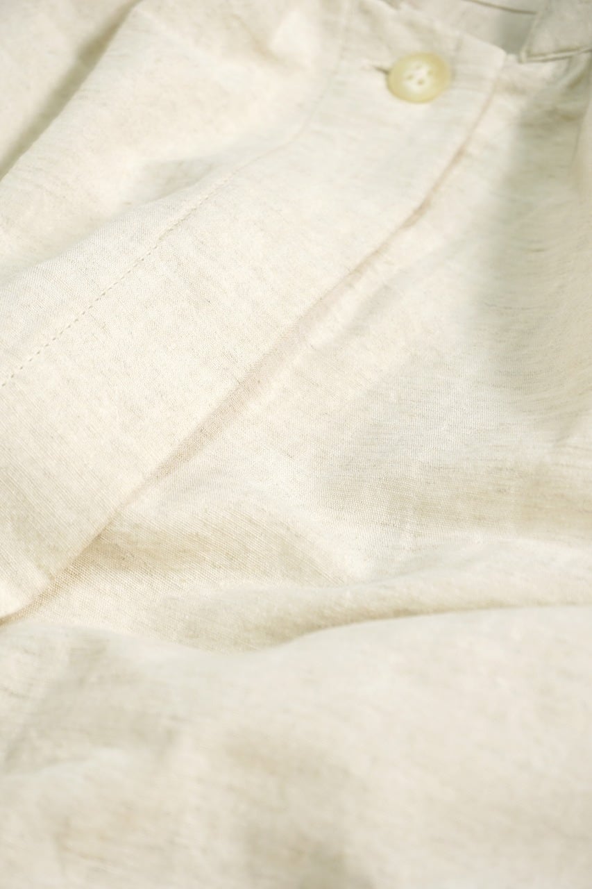 Cotton Linen Fly-Front Blouse